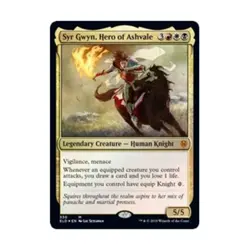 WOTC MtG Throne of Eldraine Syr Gwyn, Hero of Ashvale (MR) (Foil) EX - Image 1