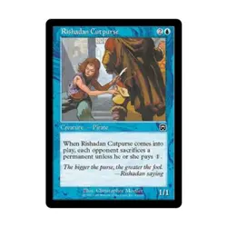 WOTC MtG Mercadian Masques Rishadan Cutpurse (C) (Foil) EX - Image 1