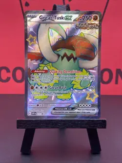 Great Tusk ex 072 Shiny Treasure Pokemon TCG Full Art Promo Holo 2024 NM - Image 2
