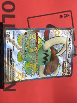 Great Tusk ex 072 Shiny Treasure Pokemon TCG Full Art Promo Holo 2024 NM - Image 4