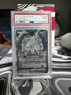 2023 POKEMON SWORD & SHIELD CROWN ZENITH #GG48 FULL ART/ZACIAN V PSA 9 - Image 1