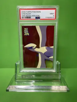 2000 TOPPS POKEMON THE MOVIE 2000 CHECKLIST FOIL PSA 9 - Image 1
