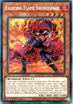Fighting Flame Swordsman MP24-EN132 Prismatic Secret Rare 1st Edition Yugioh - Image 1