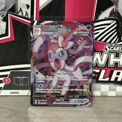 Sylveon Vmax 075/203 Evolving Skies Full Art Ultra Rare Holo Card Pokemon TCG NM - Image 1