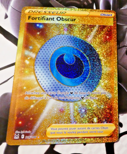 Pokemon Francais Card Holo Carte FORTIFIANT OBSCUR 216/196 Secrete GOLD FR Mint - Image 1
