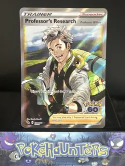 Pokemon Card Professor's Research 078/078 FULL Art Ultra Rare Holo Pokemon Go NM - Image 1
