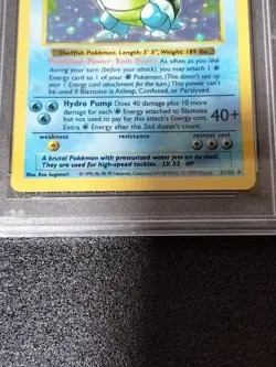 PSA 7 NM 1999 Blastoise Holo Shadowless 2/102 Pokemon Card English Vintage Rare - Image 3