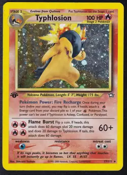 Pokemon Card Typhlosion 17/111 Holo Neo Genesis 1st Edition Rare WOTC Played - Image 1