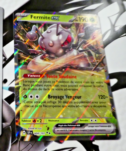 Pokemon Francais Card Holo Carte FERMITE 004/191 EX SSP EV08 FR Mint - Image 1