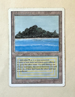 Tropical Island MTG Revised/3rd Edition Moderately Played (MP) / Light Play (4) - Image 1