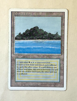 Tropical Island MTG Revised / 3rd Edition Edition Moderately Played (MP) (3) - Image 1