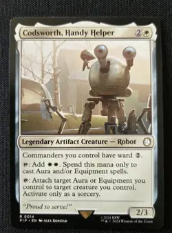 MTG 1x Codsworth, Handy Helper - Fallout Rare Non Foil - PIP #14 Magic - Image 1
