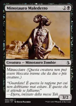 MTG Magic AKH Amonkhet - 1x ITA EX 085 C Minotauro Maledetto - Image 1