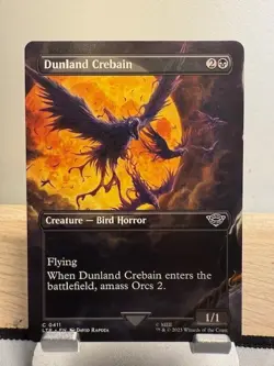 MTG R0411 Dunland Crebain (Borderless) - LOTR - NM - Image 1