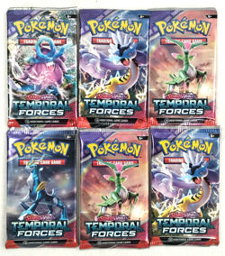 Set of 6 Pokemon TCG: Scarlet and Violet Temporal Forces Booster Packs Assorted - Image 1