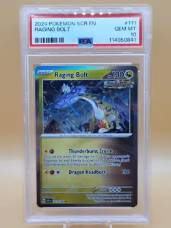 2024 POKEMON RAGING BOLT #111 STELLAR CROWN SCR EN PSA 10 - Image 1