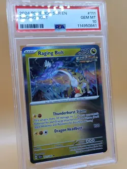 2024 POKEMON RAGING BOLT #111 STELLAR CROWN SCR EN PSA 10 - Image 2