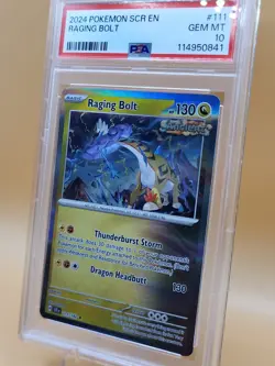2024 POKEMON RAGING BOLT #111 STELLAR CROWN SCR EN PSA 10 - Image 3