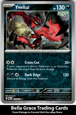 Yveltal #118/182 SV04: Paradox Rift Pokemon Rare Reverse Holo - Image 1