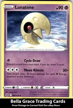Lunatone #062/159 Crown Zenith Pokemon Uncommon - Image 1