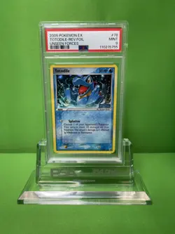 2005 POKEMON EX UNSEEN FORCES 78 TOTODILE-REVERSE FOIL PSA 9 - Image 1