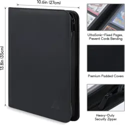 Rayvol Premium 500+ Pockets Card Binder, 9-Pocket Ringless Trading Card Album - Image 5