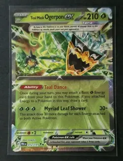 Teal Mask Ogerpon Ex 012/131 Prismatic Evolutions Pokemon Card Double Rare - Image 1