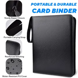 Portable 9-Pocket Trading Card Binder, Holds 990 Cards with 55 Removable Doub... - Image 3