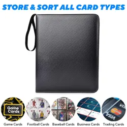 Portable 9-Pocket Trading Card Binder, Holds 990 Cards with 55 Removable Doub... - Image 4