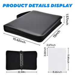 Portable 9-Pocket Trading Card Binder, Holds 990 Cards with 55 Removable Doub... - Image 5