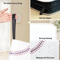 990 Pockets Baseball Card Binder, Trading Card Collection Binder with 55 Remo... - Image 4
