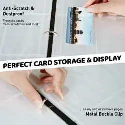 990 Pockets Baseball Card Binder, Trading Card Collection Binder with 55 Remo... - Image 5
