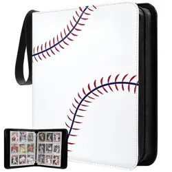 990 Pockets Baseball Card Binder, Trading Card Collection Binder with 55 Remo... - Image 1