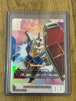 Gundam Card Game GUNDAM RX-78-2 LR++ GD01-001 Newtype Rising Super Parallel - Image 1