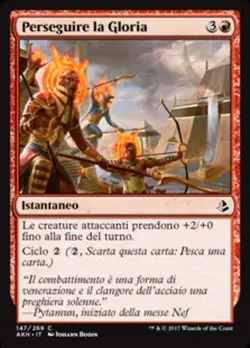 MTG Magic AKH Amonkhet - 1x ITA EX 147 C Perseguire la Gloria - Image 1