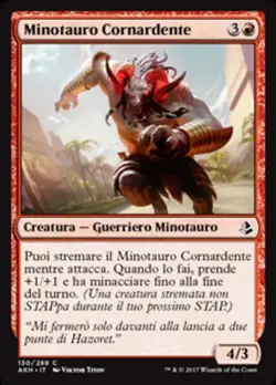 MTG Magic AKH Amonkhet - 1x ITA EX 130 C Minotauro Cornardente - Image 1
