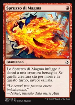 MTG Magic AKH Amonkhet - 1x ITA EX 141 C Spruzzo di Magma - Image 1