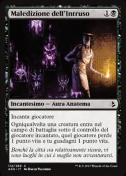 MTG Magic AKH Amonkhet - 1x ITA EX 112 C Maledizione dell'Intruso - Image 1