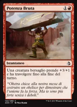 MTG Magic AKH Amonkhet - 1x ITA EX 122 C Potenza Bruta - Image 1