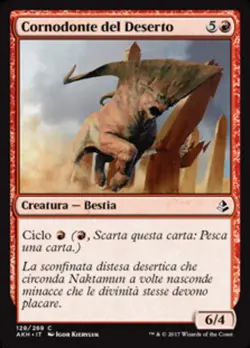 MTG Magic AKH Amonkhet - 1x ITA EX 128 C Cornodonte del Deserto - Image 1
