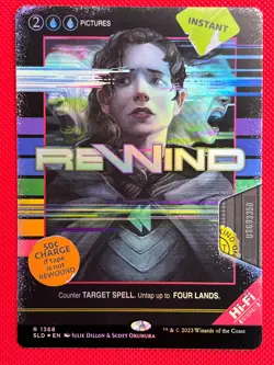 MTG Foil 1X Rewind X1 Secret Lair (Now on VHS) Magic - LP or better - Image 1