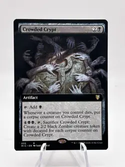 Crowded Crypt 055 Extended Art Commander: Innistrad: Midnight Hunt MIC MTG NM - Image 1