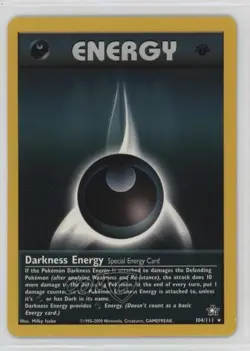 Darkness Energy 1st Ed. Pokemon Neo Genesis #104 2000 4pm - Image 1