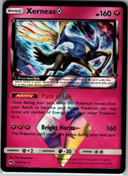 Xerneas 144/214 - Pokemon TCG SM: Lost Thunder - Holo Prism Rare (NM) - Image 1
