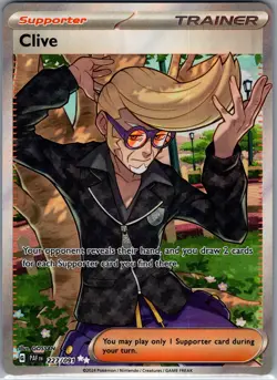 Clive 227/091 - Pokemon TCG SV: Paldean Fates - Full Art Ultra Rare (NM) - Image 1