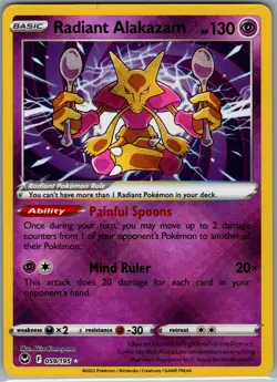 Radiant Alakazam 059/195 - Pokemon SWSH12: Silver Tempest - Radiant Rare (NM) - Image 1