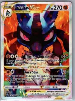 Lucario Vstar SWSH291 - Pokemon TCG SWSH Black Star Promos - Full Art Holo (NM) - Image 1