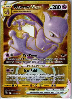 Mewtwo Vstar 086/078 - Pokemon Go TCG - Holo Secret Rare (NM) - Image 1