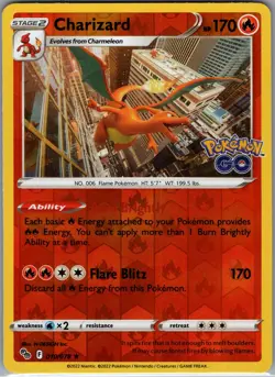 Charizard 010/078 Rare - Pokemon Go TCG - Reverse Holo (NM) - Image 1