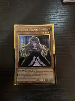 Yugioh Ghost Belle & Haunted Mansion MAGO-EN012 Gold Rare Alt Art 1st Ed NM - Image 1